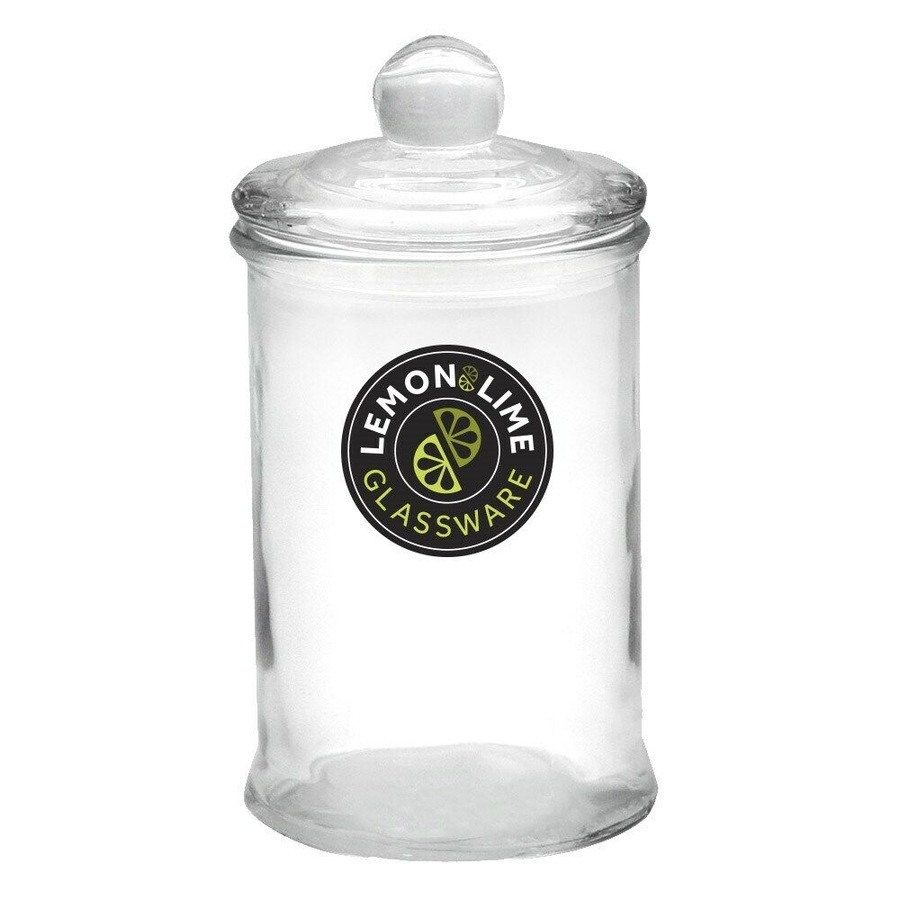 6 x 750ML Glass Apothecary Jar Round 18x10cm Storage Container Food Snack Candy Can