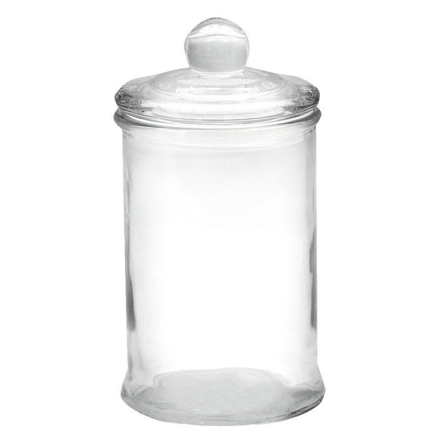 6 x 750ML Glass Apothecary Jar Round 18x10cm Storage Container Food Snack Candy Can