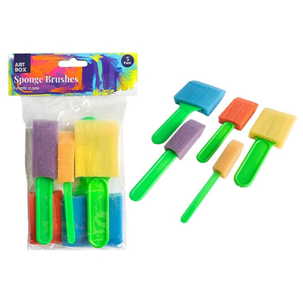60Pcs Assorted Sponge Paint Brushes Foam Roller Painting Kids Art Craft Plastic