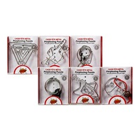 6pcs Puzzle Brain Teaser Metal Wire Classic Puzzles Disentanglement IQ Game Toy