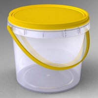 6x 2.3L Tamper Proof Lid Honey Barrel Food Grade Plastic Storage Container Bucket