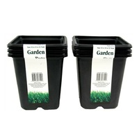 72 x Large Square Plastic Garden Pot 11CM Planter Vase Flower Vegetable Seedling