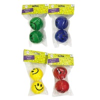 8 x STRESS COLOR BALLS Hand Relief Squeeze Toy Relieve Anti-stress Soft Smiley F