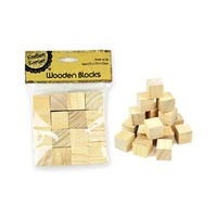 80pcs Small Wooden Blocks Cubes 2.5cm Natural Wood Maths Puzzle Stacking Toy