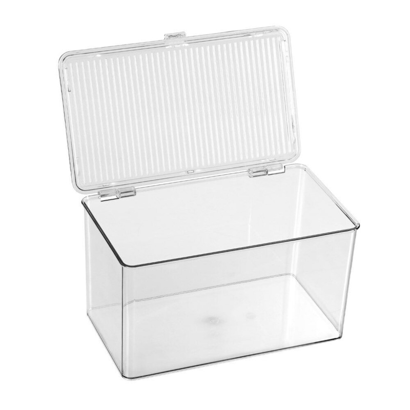 Buy Clear Acrylic Storage Box Hinged Lid Case Jewellery Organiser