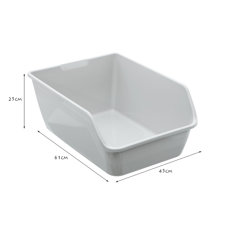 Deep Cat Litter Tray Large High Wall Pet Toilet Tray Raised Box Pan Kitty Indoor