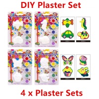Kids DIY Plaster n Mould Set Arts Craft Kit School Activity Game Cast Modelling