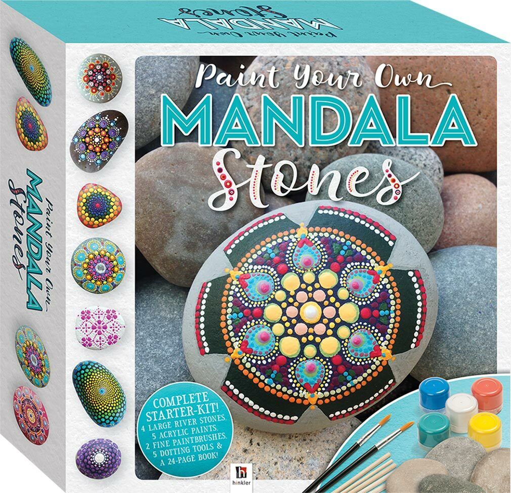 Paint Your Own Mandala Stone Kit w Instruction Book Decoration Craft Art