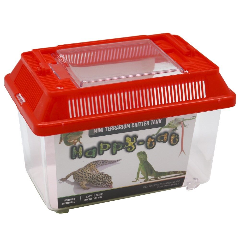 NEW Plastic Tank Small 18x11x12cm Fish Tank & Critter House  Assorted Colours 