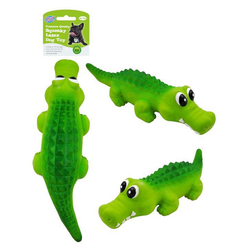 Buy Squeaky Latex Dog Toys Crocodile Animal Chew Bite Dental Clean