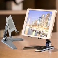 AINPECCA Universal Aluminum Ipad Stand Tablet Stand Mobile Holder Desk Stand Gunmetal Foldable Adjustable