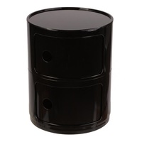 Anna Castelli Ferrieri Replica Componibili Storage Unit 2-Drawer - Black