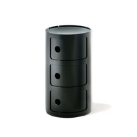 Anna Castelli Ferrieri Replica Componibili Storage Unit 3-Drawer - Black