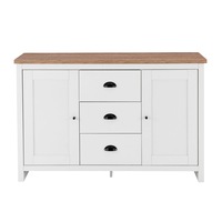 Design Square Ari Modern Sideboard Dresser Buffet Unit Storage Cabinet - Oak & White