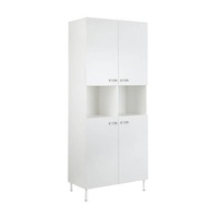 Maestro Furniture Ashley Collection 10-Cube Display Bookcase With 4-Doors - White
