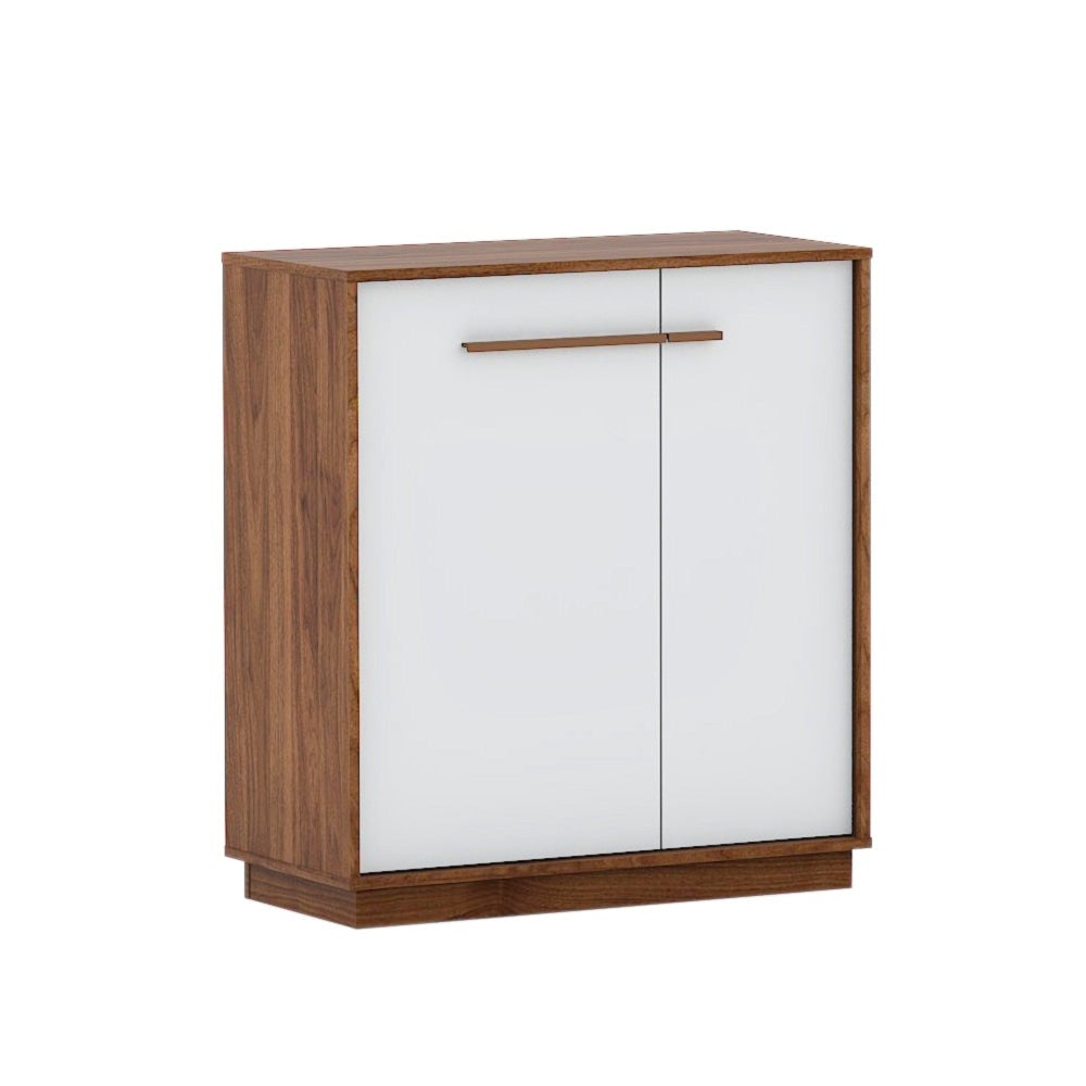 Cecilia 5-Tier Shoe Rack Cabinet With Doors - Columbia/White