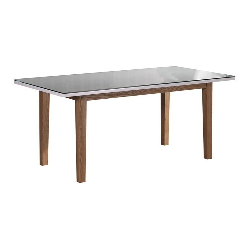 Buy Dining Table White Top High Glossy Wooden Base MyDeal