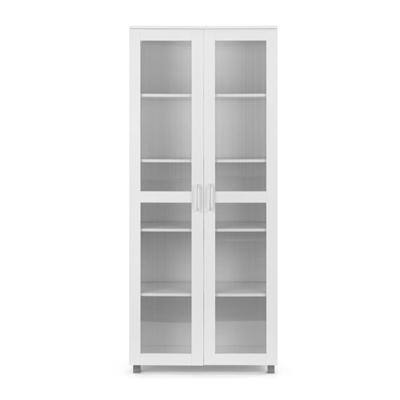 Buy Emerson 5Tier Tall Bookcase Cupboard Display W/ 2Door