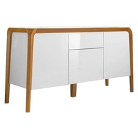 HomeStar Finland Modern Wooden Sideboard Buffet Unit Storage Cabinet - White