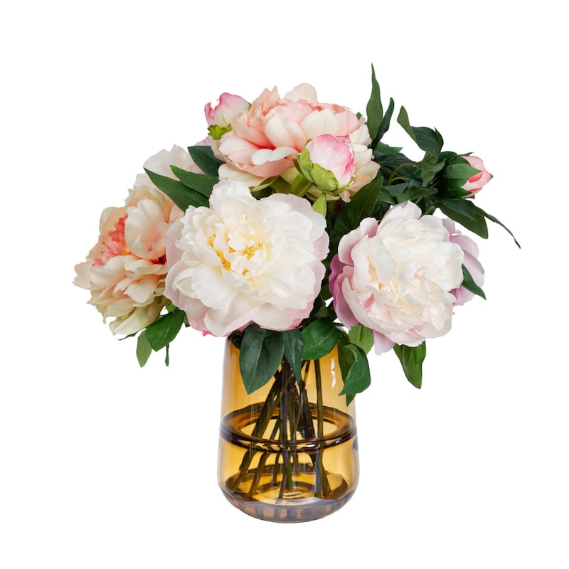 Buy Glamorous Fusion Peony Artificial Faux Plant Decorative Mixed ...