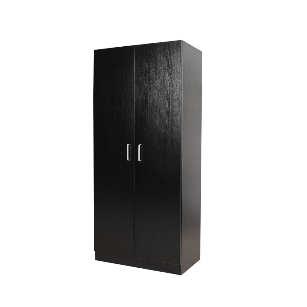 Modern 2-Door Multi-Purpose 5-Tier Cupboard Pantry Storage Cabinet - Black