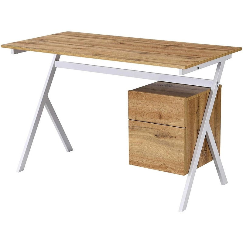 Buy Jonah Study Computer Home Office Desk W/ Storage Drawers Oak