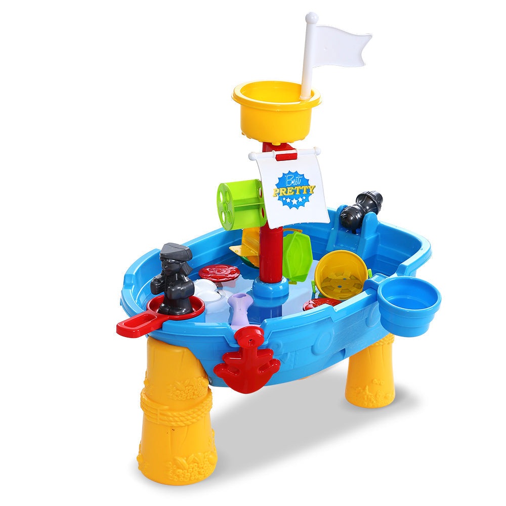 Buy Kids Beach Sand and Water Toys Outdoor Table Pirate Ship Childrens ...