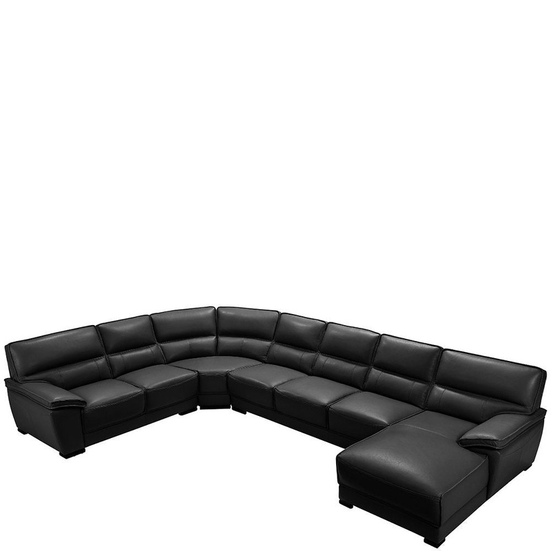 Buy Lounge Set Luxurious 7 Seater Bonded Leather Corner Sofa Living