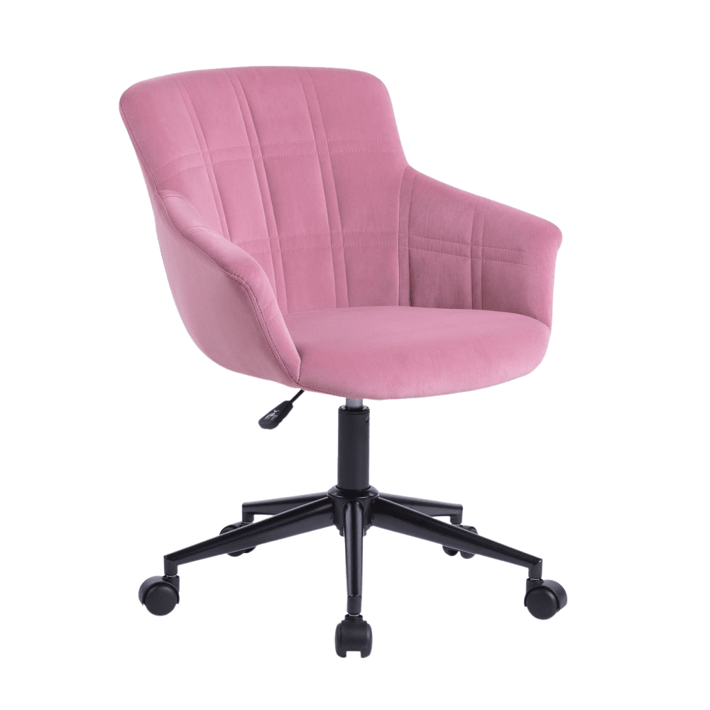 Lunan Premium Velvet Fabric Executive Office Work Task Desk Computer Chair - Pink
