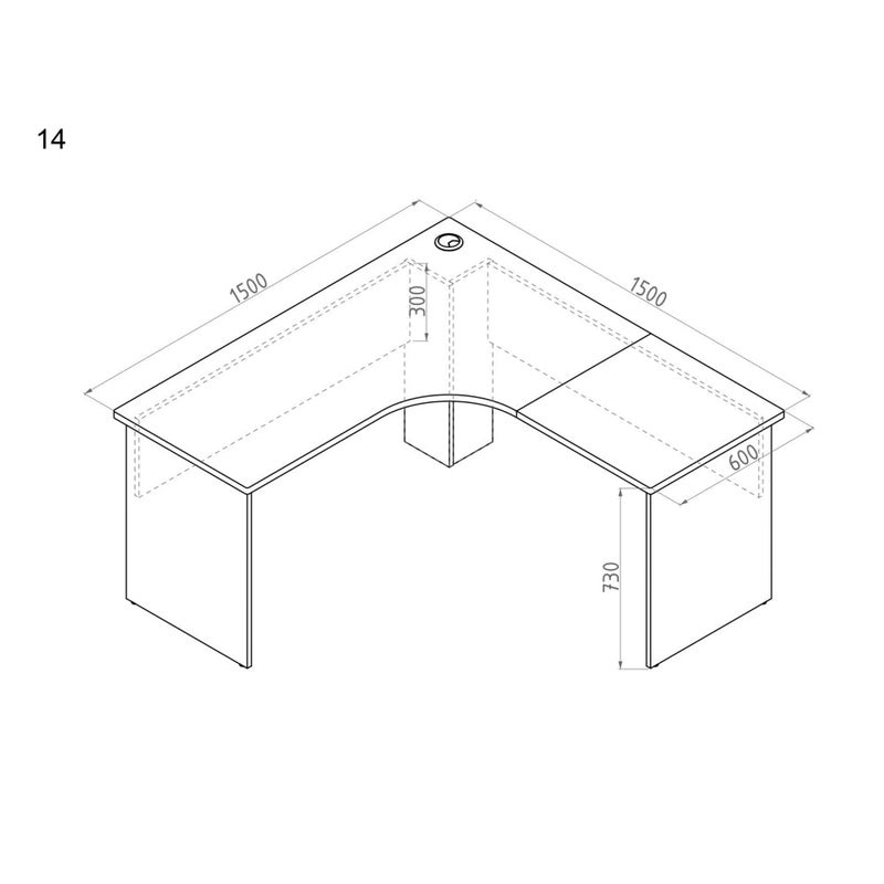 Buy Mantone Corner Workstation L-Shape Executive Office Work Desk ...