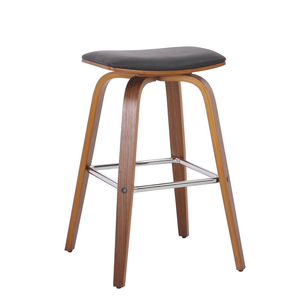Brielle PU Leather Kitchen Counter Bar Stool - Black