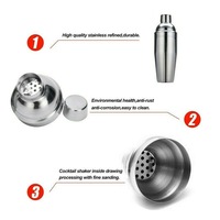 Ozoffer 12Pcs Cocktail Shaker Set Mixer Martini Strainer Bartender Kit Spirits Maker Bar