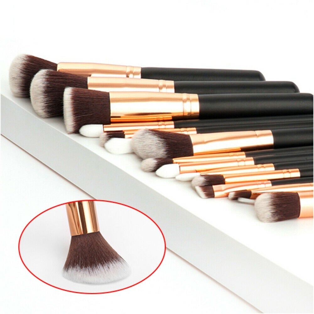 Ozoffer 15 Pcs Soft Pro Face Powder Makeup Brushes Set