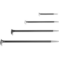 4Pc Solid Pry Bar Set Steel Prying Kit Rolled Heel Prying Pinch Lever Bars