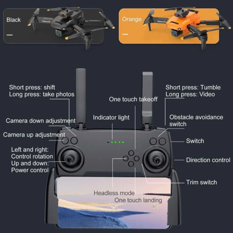 8K GPS Drone with HD Camera Drones w/ 3 Battery WiFi FPV Foldable RC Quadcopter 5G