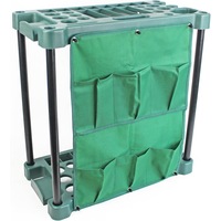 Compact Garden Tool Storage Rack Organiser with Pockets � 58x31x60cm