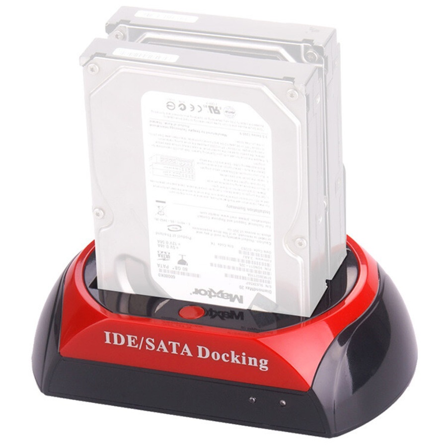 HDD Docking Station Dual 2.5" 3.5" SATA IDE Hard Disk Drive Dock OTB Card Reader