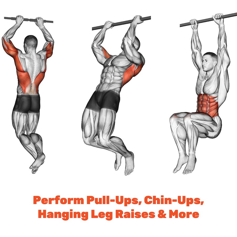 Heavy Duty Multi-Grip Bar Power Tower Station Chin Up Pull Up - Dip - Knee Raise