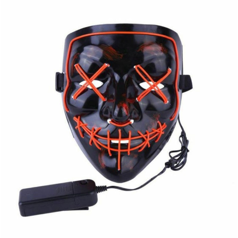 Buy Only 1 LED Purge Mask Glow in Dark Light up Halloween Costume Scary ...