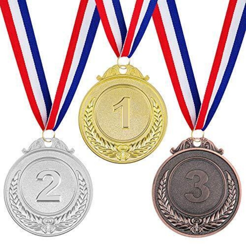 Buy Metal Winner Gold Silver Bronze Award Medals Olympic Style 12Pcs ...