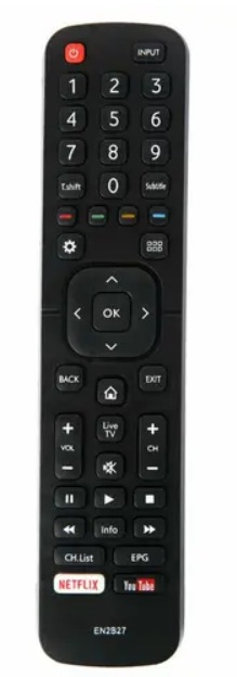 Ozoffer OEM TV Remote Control EN2B27 HISENSE EN-2B27 40K321UW 50K321UWT RC3394402/01