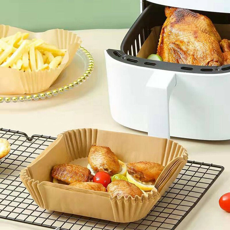 Air Fryer Liners, 100 pcs Disposable Paper Liner for Baking