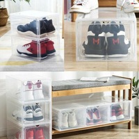 Ozoffer 10pcs Large Shoe Drawer Shoe Cases Box Rack Storage Cabinet Plastic Boxes