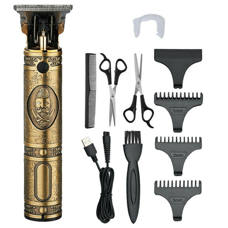 Ozoffer 11PCS Men's USB Electric Hair Clippers Trimmer Beard Shaver Cordless Groomer Kit