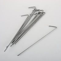 Ozoffer 10Pcs Tent Pegs Heavy Duty Steel Ground Camping Stakes Outdoor Nail 215mmx4mm