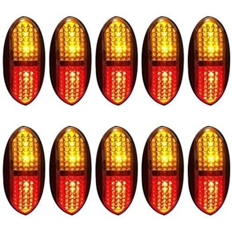 Buy Ozoffer 10X LED Trailer Truck Side Lights Marker Amber Red Lights