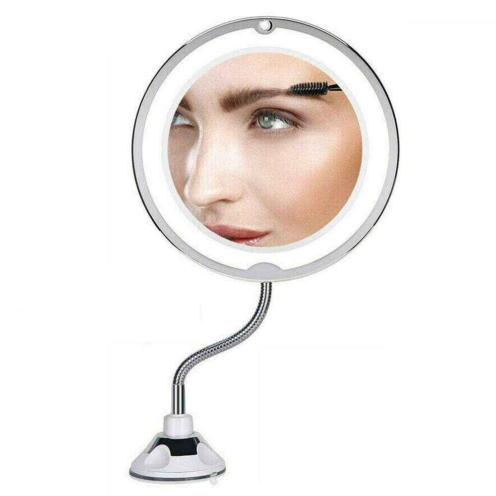 Ozoffer 10X Magnifying Makeup Mirror With LED Light Cosmetic 360? Rotation Flexible
