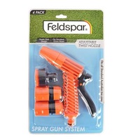 Ozoffer 12 mm Plastic Tap Adaptor Garden Water Hose Connector Ajustable Nozzle Spray Gun
