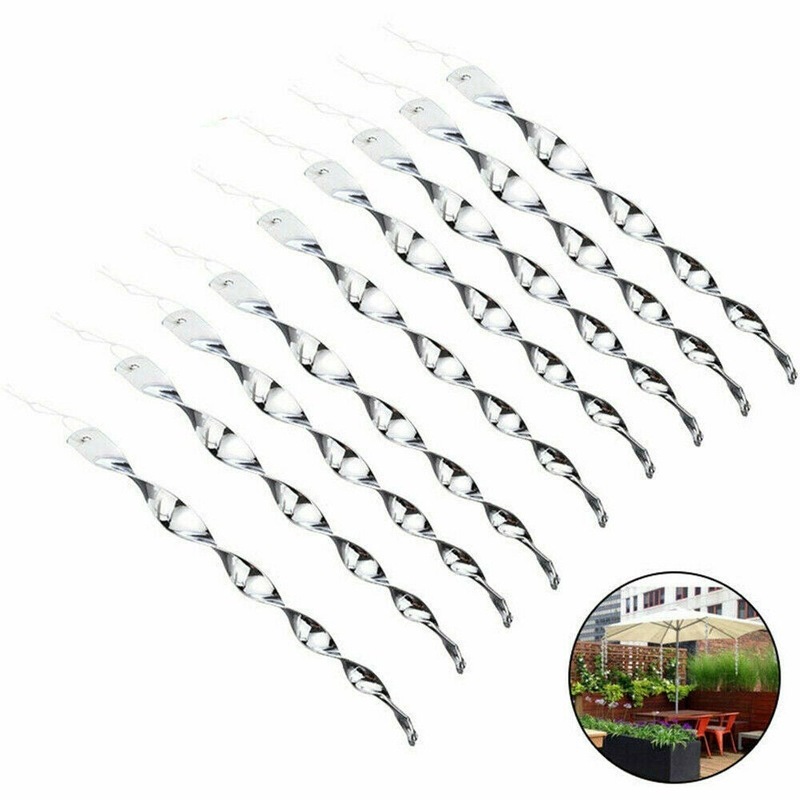 Buy Ozoffer 12 pcs Bird Repellent Wind Twisting Scare Rods Reflective