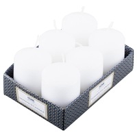 12pc White Unscented Candle Restaurant Wedding Home Decor Event